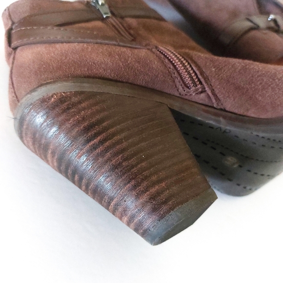 Dolce Vita DV 6.5 Strappy Brown Faux Leather Fashion Booties Boots - Picture 5 of 8